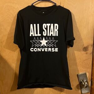 Converse All Star Black Tee with White Print